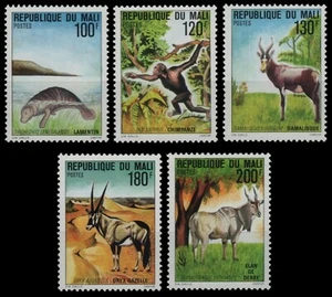 Malí 1979 - Mi-Nr. 688-692 ** - MNH - Animales salvajes / Animales salvajes - Imagen 1 de 1