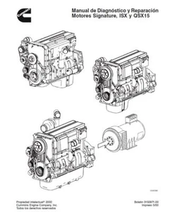 Cummins ISX QSX QSX15 Service Diagnóstico y Reparación Espanol Repair Manual CD - Picture 1 of 3
