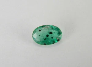 Piedra preciosa facetada esmeralda colombiana verde natural de 0,335 quilates ovalada EMD24 - Imagen 1 de 2