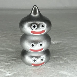 Dragon Quest 1" Silver Metal Slime Plastic Stacking Mini Figure Lot of 3 SQEX - Picture 1 of 3
