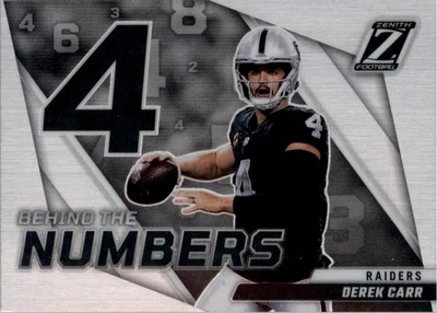 2022 Zenith Behind the Numbers #8 Derek Carr - FB - Image 1 of 2