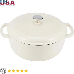 Strapazierfähiges emailliertes Gusseisen Dutch Oven 6qt Ofenfest Küche Kochgeschirr Neu - Bild 1 von 62