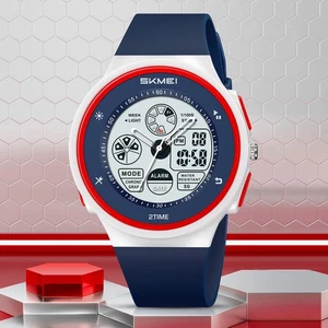 2346 Digital Watch 50M WR Wrist Watches With EL Light Stopwatch YJSA - Picture 1 of 15