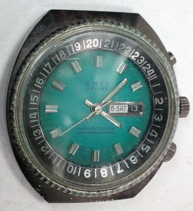 RELOJ PULSERA SUIZO EMIT DELUXE VINTAGE - CRONÓMETRO - NECESITA LIMPIEZA BÁSICA - Imagen 1 de 21