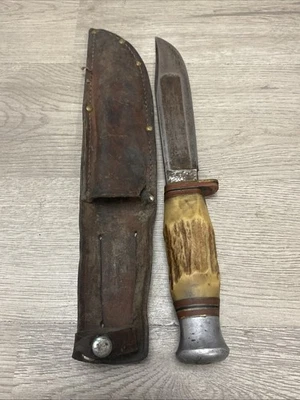 VINTAGE JH THOMPSON CUTLERY SHEFFIELD ENGLAND HUNTING FIGHTING KNIFE SABRE 10” - Image 1 of 4