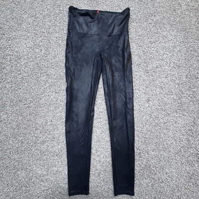 Леггинсы Spanx из искусственной кожи укороченные брюки черные размер большой - Изображение 1 из 4