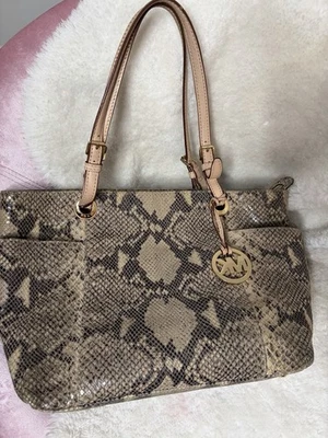 Michael Kors Snake Print Shoulder Bag - Image 1 of 4