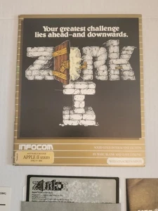Zork I Infocom PC Game 5 1/4" Floppy Disk Apple II 1988 - Picture 1 of 10