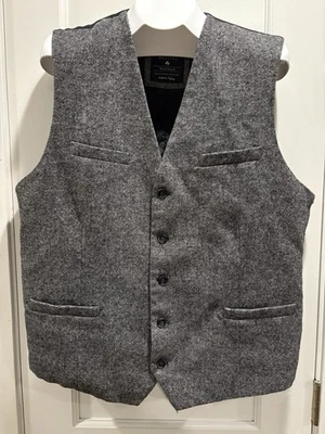 Emerald Isle Weaving Vest Men 4XL Wool Touch Gray Black Tweed UK 52 EU 62 - Image 1 of 4