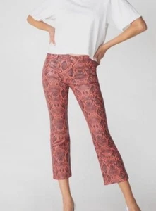 J Brand SELENA Crop Boot Jeans Coated Kalani Boa Snake Print sz. 27 NWT - Imagen 1 de 1