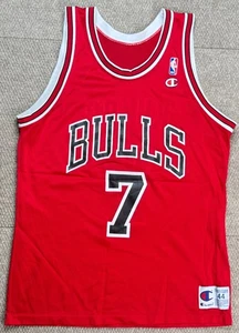 Champion NBA Chicago Bulls #7 Toni Kukoc Basketball Jersey Size 44 - Picture 1 of 8