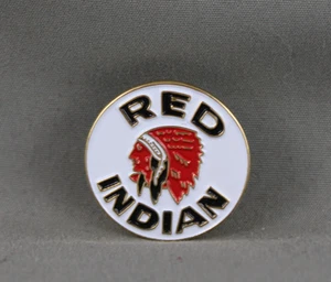 Vintage Gas Company Pin - Red Indian Auto OIl Logo - Stamped Pin - Bild 1 von 3