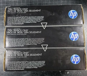 HP 128A 3-pack Cyan/Magenta/Yellow Original LaserJet Toner Cartridges, Per - Afbeelding 1 van 6