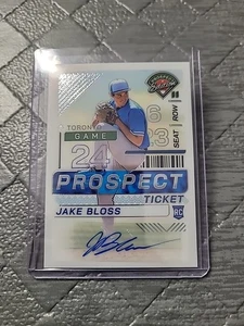 2024 Panini Prospect Edition Jake Bloss Holo Ticket Auto Blue Jays - Picture 1 of 2