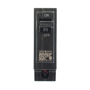GE THQB120 BOLT-ON CIRCUIT BREAKER, 120/240-VOLT, 1-POLE, 20-AMP, TYPE THQB - Picture 1 of 2