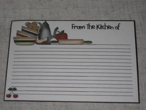 PRIMITIVE SET 12 COUNTRY RECIPE CARDS (cs1219) - Picture 1 of 1