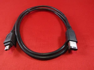 10 ft, 6Pin to 4Pin Firewire 400Mbps, IEEE1394 iLink Cable - Photo 1/3