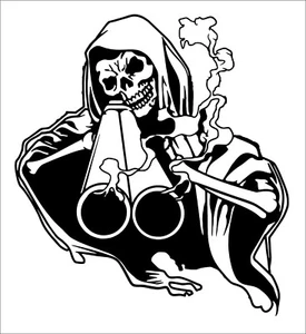 Grim Reaper large vinyl sticker car van lorry window decal bonnet campervan d3 - Picture 1 of 2