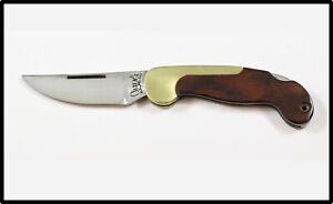 Vintage RARE OLSEN OK HC MI 510 hunting folding knife leather case 1970 NICE 