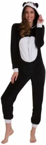 LOUNGEABLE ADULT ALL IN ONE 3D PANDA SNUGGLY LUXURIOUS HOODED PLAY JUMPSUIT NU S - Picture 1 of 9