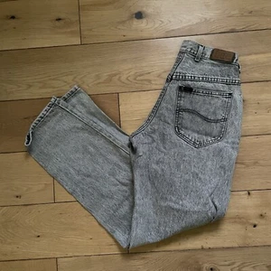 Vintage Lee Riders Jeans Women’s W26 L30 Grey Acid Wash High Waist 80s - Picture 1 of 8