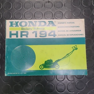 Manual De Uso Y Mantenimiento Cortacésped HONDA HR 194 - 1984 - Imagen 1 de 2