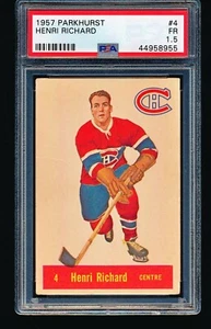 1957 Parkhurst HENRI RICHARD Rookie #4 PSA 1.5 - Picture 1 of 2