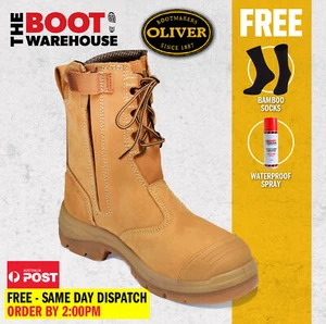 Oliver Work Boots 55385, Steel Toe Safety High Leg, Zip Side. UPDATED STYLE - Imagen 1 de 9