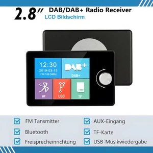 2.8" DAB+ Autoradio Adapter Bluetooth USB AUX Wireless FM Transmitter EmpfäNger - Bild 1 von 11
