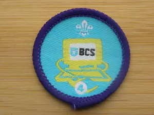 UK Scouting Scout Activity Badge Information Technology Level 4 BCS OLD LOGO - Picture 1 of 1