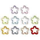 5pcs Acrylic Hollow Flower Loose Beads with Hole Colorful Star Charm Pendant