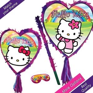 Hello Kitty Heart piñata love cat kitten white pink rainbow girls party unicorn - Picture 1 of 3