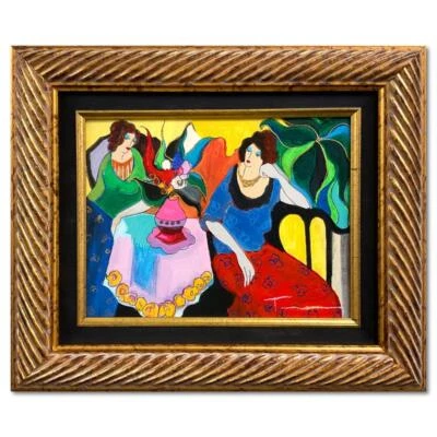 Itzchak Tarkay (1935-2012) "Tranquility" Firmado Medios Mixtos Sobrepintura, Enmarcado Foto 1 de 3