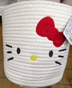 Sanrio Hello Kitty Seil Aufbewahrungsbox Korb Baumwolle Eimer Organizer Japan Exklusiv - Bild 1 von 3