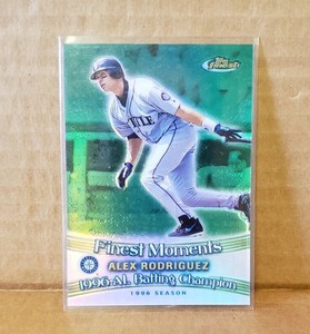 Alex Rodriguez 2001 TOPPS FINEST MOMENTS REFRACTOR Card