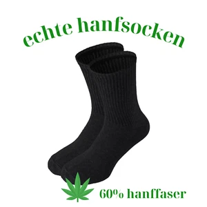 Vielleicht deine besten Socken aus Hanf 44-47 Schwarz Hanfsocken weißt du warum? - Bild 1 von 3