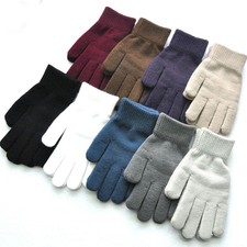 Guanti a maglia caldi invernali guanti a dita intere spessore ciclismo #N