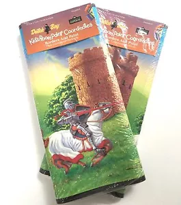 Jousing Knight Castle Prepasted Wallpaper 10 Yards Set of 2 Dutch Boy New Sealed - Picture 1 of 8