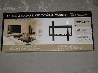 CJ Tech LED LCD Plasma Fixed TV Wall Mount 23"-46" Up to 110 lbs Ultra Slim NEW! - Image 1 of 2