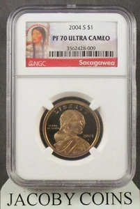 2004 S Sacagawea $1 NGC PF70 Original Portrait Label - Picture 1 of 6