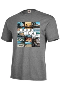 Camiseta Miami Beach SOUVENIR, VACACIONES, FLORIDA Surtidos Colores Talla S-5XL - Imagen 1 de 11