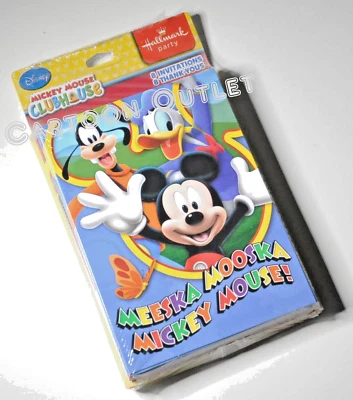 INVITACIÓN MICKEY MOUSE 8 PIEZAS FIESTA CUMPLEAÑOS SUMINISTRO 8 TARJETAS DE AGRADECIMIENTO GOOFY Foto 1 de 4