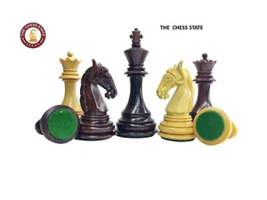 3.8" Columbian Knight Luxury Staunton Chess Pieces Only- Weighted Rosewood - Picture 1 of 8