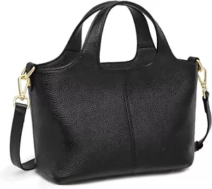 Kattee Echtleder Geldbörsen und Handtaschen für Damen Crossbody groß, schwarz - Bild 1 von 7