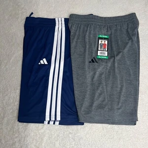Adidas Youth Boys 2 -Piece Set Active Shorts Blue&Gray Size XLarge 18 - 20 - Picture 1 of 8