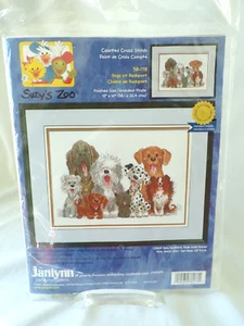 Janlynn Suzy's Zoo "Dogs of Duckport" Kit Punto de Cruz Contado 38-178 Paquete Abierto - Imagen 1 de 9
