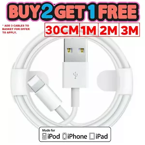 USB For Apple iPhone Long Charger Fast Cable USB Lead 6 7 8 X XS XR 11 12 13 14