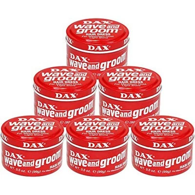 6 X DAX Wachs Rot Wellen Und Bräutigam Für Maximaler Halt 99gm- Schnell UK - Bild 1 von 4