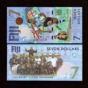 FIJI 7 DOLLARS New 2017 Rugby Rio Olympics UNC Soccer Football Commemorative Pce - Picture 1 of 1