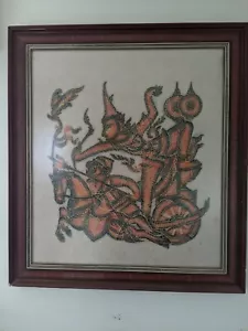 Large Thai Temple Rubbing - Colored - Picture 1 of 1